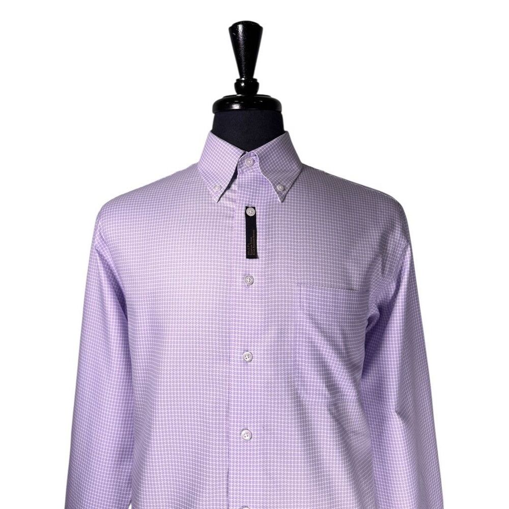 Jos. A. Bank Reserve Mens Dress Shirt 15.5 33 Purple Egyptian Cotton Non Iron - Picture 6 of 10